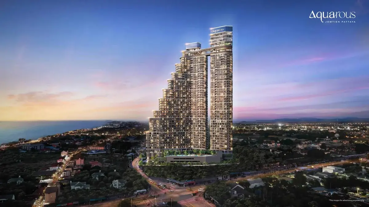 Eigentumswohnung in Pattaya kaufen - Aussenansicht des Aquarous Jomtien Condominiums in Pattaya